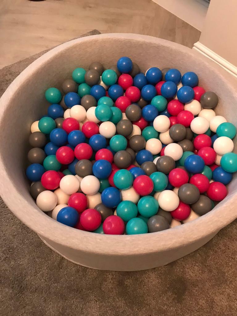 grey soft ball pit